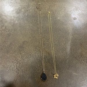 Two faux gold chain necklaces